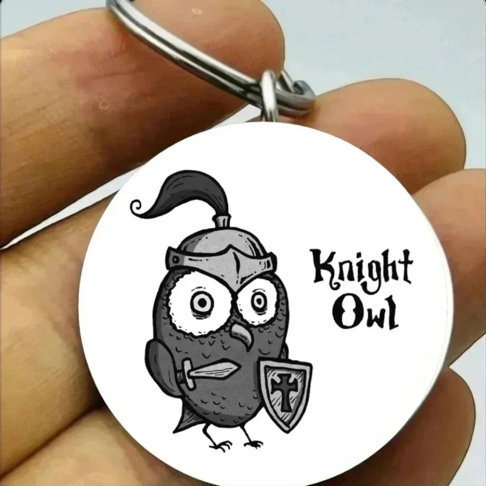 Knight owl Hot funny cute laugh Keychain